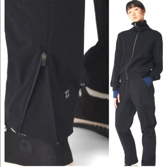 Sweaty Betty Cargo Pants Black Trekker Water Resistant Hiking High Waist - Picture 1 of 10